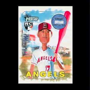 SHOHEI OHTANI ‘HERITAGE RC’ HIGH GLOSS ART CARD - LOS ANGELES DODGER